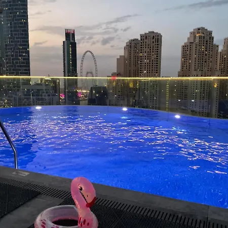 Superior Dubai Marina Studio Apartment With Fascinating Marina And Dubai Eye Views Exterior photo